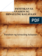 Ang Panitikan Sa Panahon NG Isinauling Kalayaan PPT Not Finished