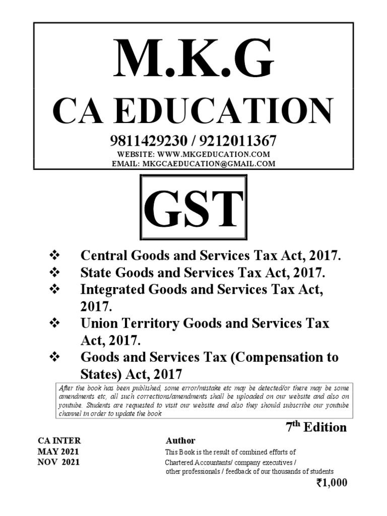 GST 7th Edition With Corrections | PDF | Invoice | Tax Deduction