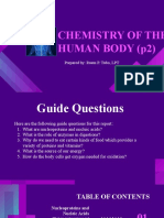 Chemistry of The Human Body (P2) : Prepared By: Ruem P. Tubo, LPT