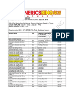 GENERICSKING TRADING INC PRICE LIST