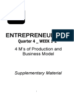Q4 Week 1 2 ENTREP - 4Ms of Production and Business Model - Students