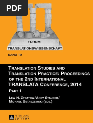 Translation Studies And Translation Practice Pdf Translations Science