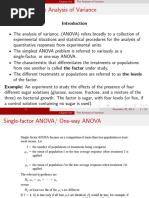 Analysis of variance