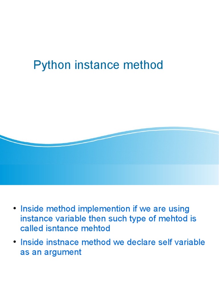 Python Instance Method | PDF