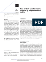 Risks For Early Childhood Caries Analyzed by Negative Binomial Models