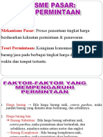 (P.e.m) 2. Mekanisme Pasar Hukum Permintaan