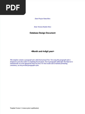 Database Design Document