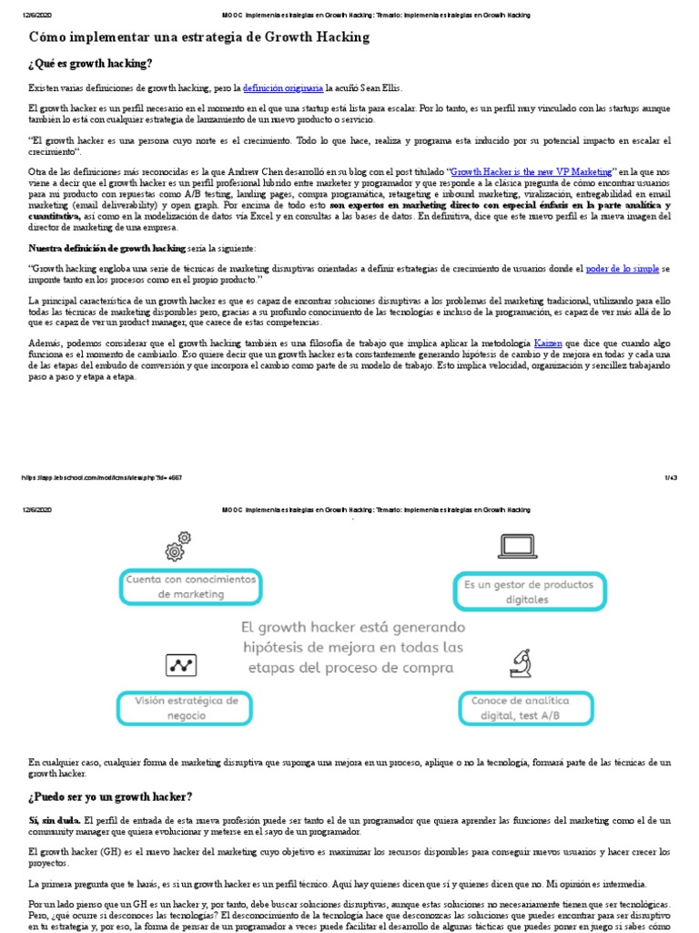 MOOC Implementa Estrategias en Growth Hacking - Temario - Implementa ...