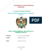 Aplicaciones de elipse e hipérbola en ingeniería agrícola