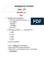 Environmental Studies Class: 5 .: Lesson - 6 AIR
