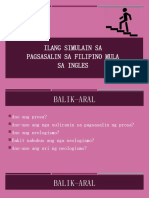 Ika 5 6 Na Linggo Ilang Simulain Sa Pagsasalin Sa Filipino Mula Ingles