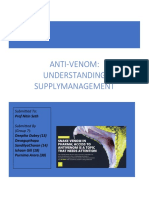 Anti-Venom: Understanding Supplymanagement: Submitted To