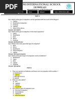 CLASS 3 COMPUTER - Worksheet 3.0 | PDF | Graphical User Interfaces ...