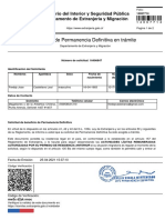 Solicitud de Permanencia Definitiva en Trámite