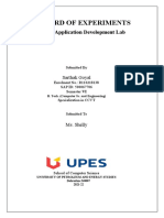 Record of Experiments: Cloud Application Development Lab