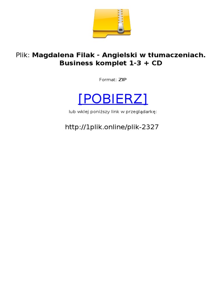 Magdalena Filak - Angielski W Tłumaczeniach. Business Komplet 1-3 CD | PDF
