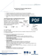 Teória de Parámetros de Corte en Operaciones de Mecanizado.