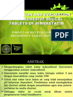 Formulation and Evaluation of Bioadhesive Buccal Tablets of Simvastatin