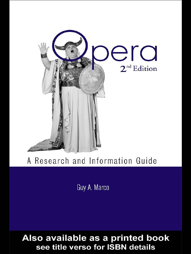Opera A Research And Information Guide 2nd Edition Pdf Entertainment General Books