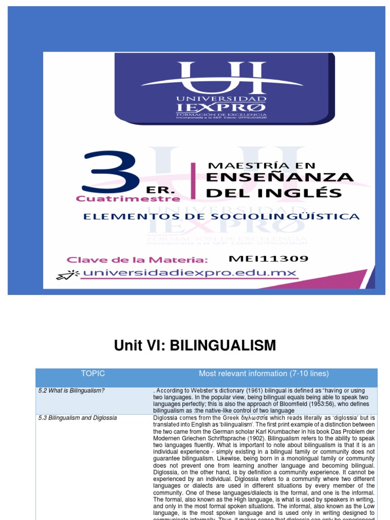 Understanding Bilingualism and Diglossia | PDF | Multilingualism ...
