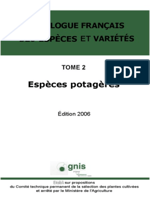 Gnis, PDF, Cultivar