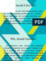 Why Should I Hire You?