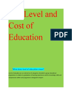 Level and Cost of Education Dox