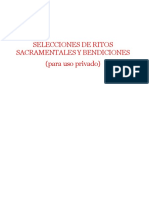 Selecciones de Ritos Sacramentales y Bendiciones (Para Uso Privado) ..