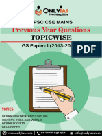 OnlyIAS - Topic Wise Mains PYQs GS Paper I