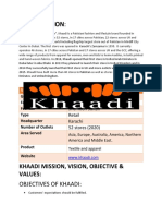 Khaadi Mission, Vision, Objective & Values