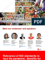 Joint ISO - ITC Webinar COVID 19 and Food Safety