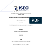 Redacción y Propuesta Del Trabajo de Investigación