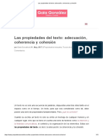 Las Propiedades Del Texto_ Adecuación, Coherencia y Cohesión