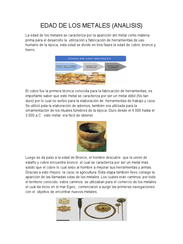 Evolución de la Edad de los Metales | PDF | Viajes y turismo