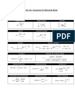 Del Editor de Uso Ecuaciones en Microsoft Word