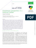 The Influenza of 1918: Evolutionary Perspectives in A Historical Context