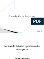 Formulación de Proyectos - Detectando Oportunidades de Negocio