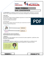 Semana-N° 01 - Año - Academico-2021-Aula - Talento I - Raz. Verbal - Signo Linguistico - Resumen Cientifico