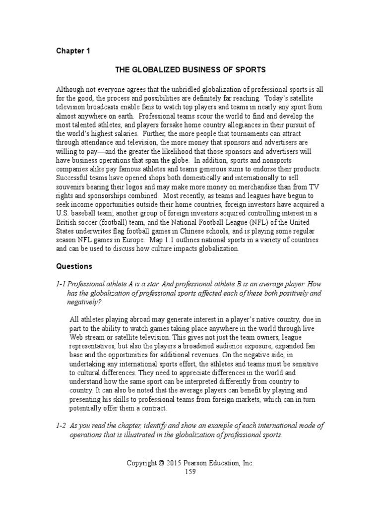 The Globalized Business of Sports | PDF | Walmart | Costa Rica