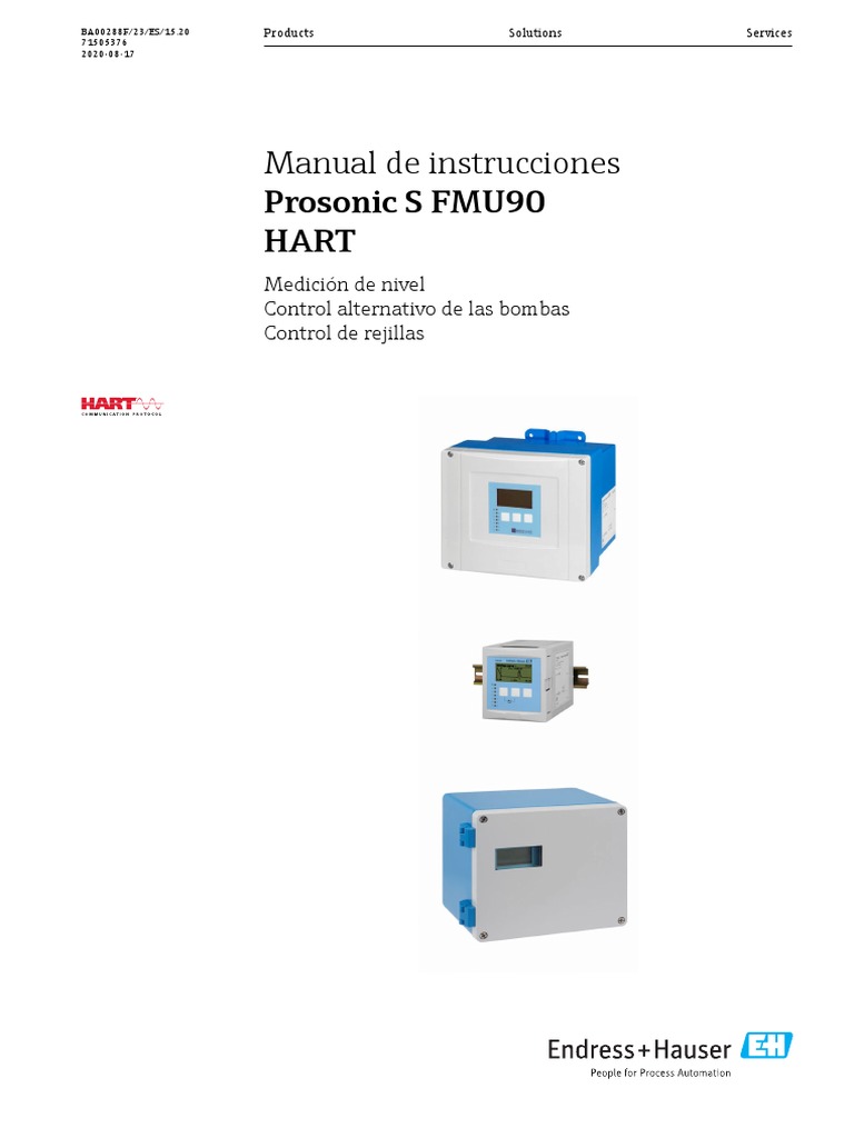 Prosonic S FMU90 HART PDF Tierra Corriente eléctrica