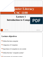 Lecture 1 - Introduction To Computers