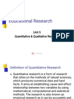 Educational Research Quantitative & Qualitative Research