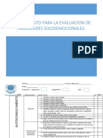 INSTRUMENTO DE EVALUACION Con Indicadores de Logros. SOCIOEMOCIONALES