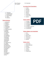 Clasificación de Los Valores Normas Morales y Sociales