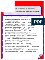 Present Perfect With for and Since