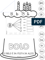 Bolo interativo - LETRA B