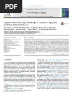 Cognitive Reserve and Long-Term Change in Cognition in Aging and Preclinical Alzheimer's Disease