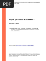 Marcela Denis (2004). Que pasa en el Abastoz