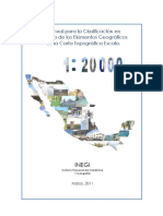 Guía para clasificar elementos geográficos en mapas 1:20,000