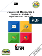 Practical Research 1: Quarter 3 - Module 9: Significance of The Study